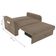 Sofá Cama Com Baú 2 Lugares Raheny Veludo Cappuccino