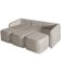 Sofá Cama para Sala de Estar 3 Lugares 306cm Montserrat K01 Bouclê Bege - Lyam Decor