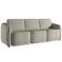 Sofá Cama para Sala de Estar 3 Lugares 306cm Montserrat K01 Bouclê Bege - Lyam Decor