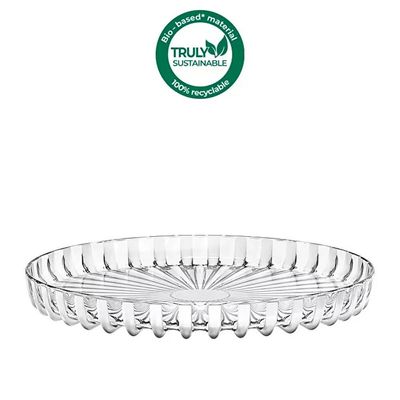 Bandeja redonda para servir em bio plástico Guzzini Dolcevita 31x3,5cm pérola