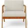 Kit 02 Poltronas Decorativas Sala Estar Pietra L02 Couríssimo Camel Linho Champagne - Lyam Decor