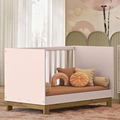 Berço Americano Mini Cama Q Encanto Slim Rosa Acetinado - Qmovi