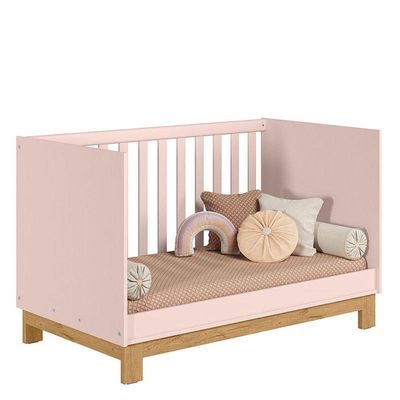 Berço Americano Mini Cama Q Encanto Slim Rosa Acetinado - Qmovi
