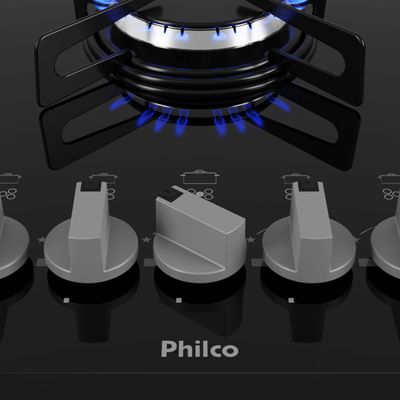 Cooktop a Gás Philco 5 Queimadores Cook Chef Bivolt Bivolt