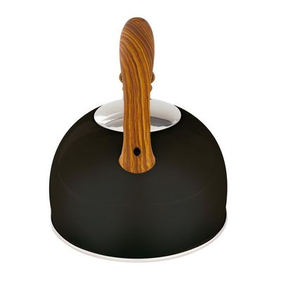 Chaleira Wood Em Inox 2,5 Litros Com Apito Mor Preto