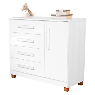 Comoda Grécia 4 Gavetas + Sapateira Lateral – Ideal Para Organização Diária