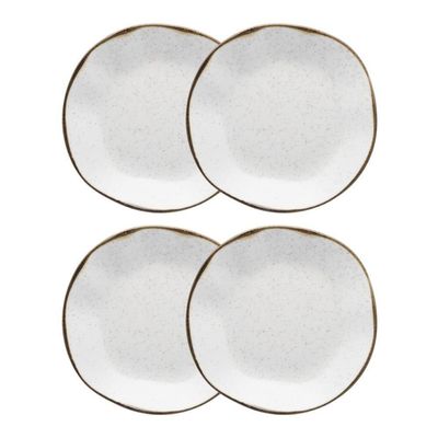 Conjunto 4 Pratos Fundo 22,5 Cm Ryo Maresia Porcelana Oxford