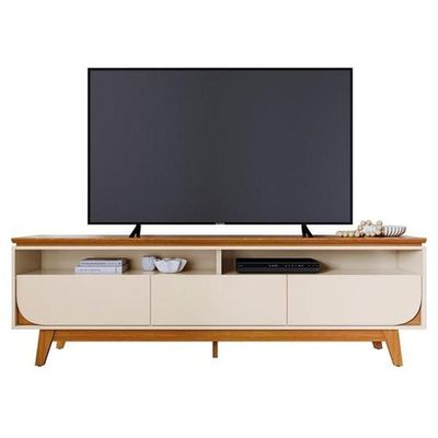 Rack Bancada Selene Para De 75 Polegadas - Madetec Cinamomo Off White