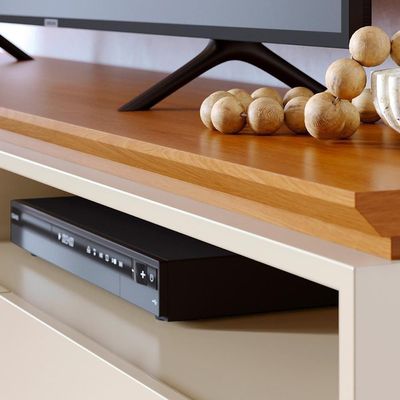 Rack Bancada Selene Para De 75 Polegadas - Madetec Cinamomo Off White
