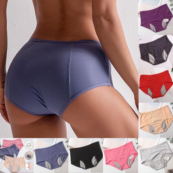 Calças Menstruais Femininas à Prova de Vazamentos L / roxo