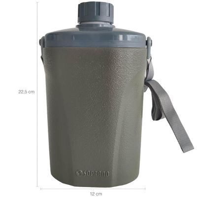 Cantil Térmico Safari Soprano 1 Litro Garrafa Pesca Barraca Verde Verde
