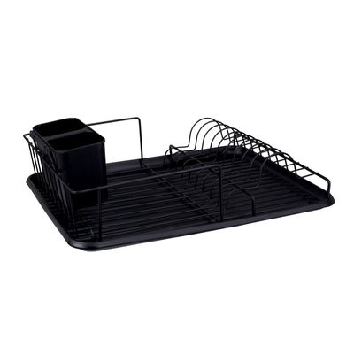 Escorredor de Louças Baixo 9 Pratos Preto