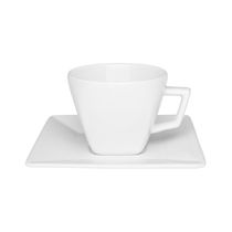 Xícara de Chá Oxford White em Porcelana com Pires 200ml