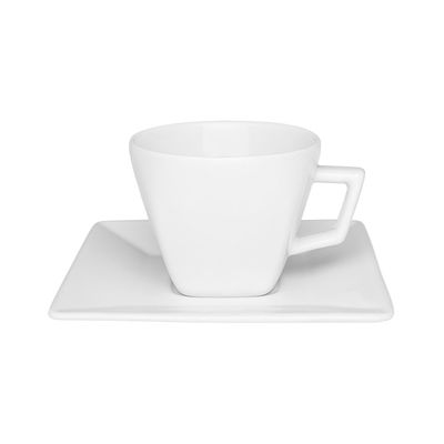 Xícara de Chá Oxford White em Porcelana com Pires 200ml