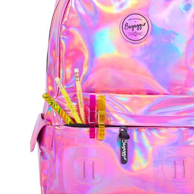 Mochila Feminina Holografica I Rosa U / Rosa