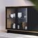 Aparador Buffet Vitoria 2 Portas Mdp 2 Vidro E Prateleiras Noce Milano-preto Fosco Noce Milano-preto Fosco