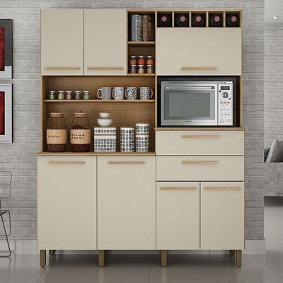 Armário De Cozinha Monte Rey Cinamomo Off White - Valdemóveis