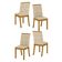 Cadeira Para Mesa De Jantar Dina Kit 04 Peças Linho – Henn