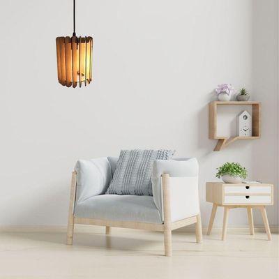 Luminária Teto Tipo Pendente Quito Mdf - Completa Cor: Mdf Cru