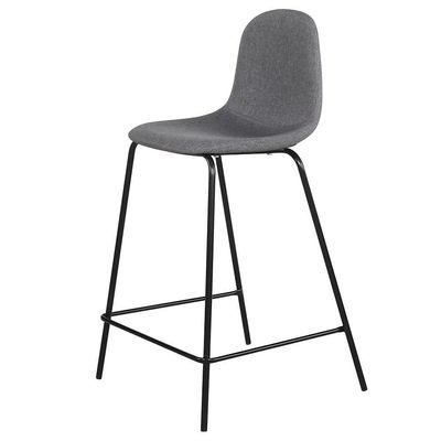 Banco Alto Decorativo Estofado Alegra Cinza Overseas