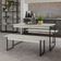 Mesa De Jantar Com 2 Bancos Estilo Industrial Tub  Snow / Est.preta