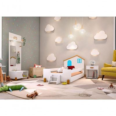 Cama Belíssima Com Colchão Incluso – Estrutura Reforçada, Design Azul Criativo