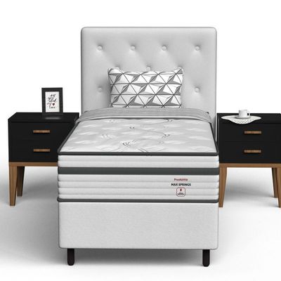 Conjunto Box Solteiro Mola Ensacada Prodormir Max Springs