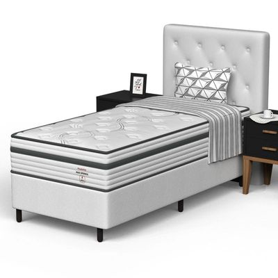 Conjunto Box Solteiro Mola Ensacada Prodormir Max Springs