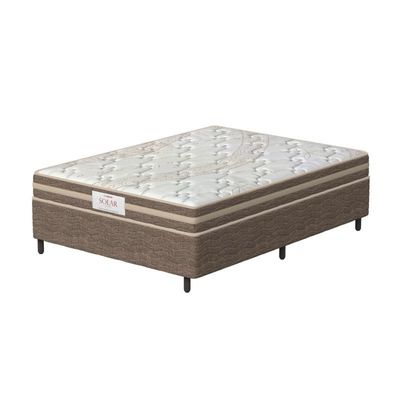 Conjunto Box Casal Mola Ensacada Prodormir Solar Bambu Bege