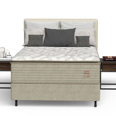 Conjunto Box Viúva Mola Prodormir Hercules New Marrom
