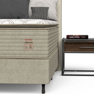 Conjunto Box Viúva Mola Prodormir Hercules New Marrom
