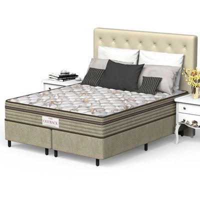 Conjunto Box King Mola Ensacada Prodormir Outback New Marrom
