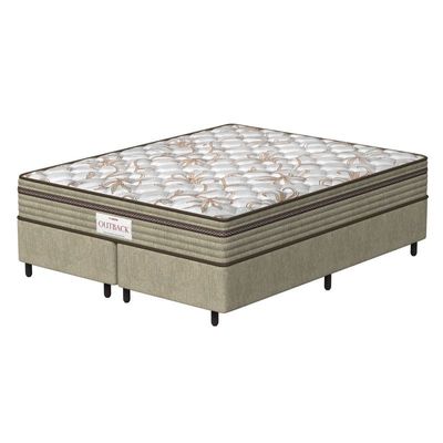 Conjunto Box King Mola Ensacada Prodormir Outback New Marrom