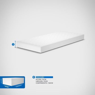 Colchão Beliche Espuma D45 Prodormir Active Techextreme