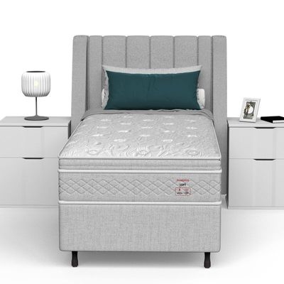 Conjunto Box Solteiro Mola Ensacada Prodormir Loft