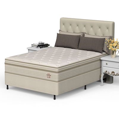 Conjunto Box Viúva Mola Ensacada Prodormir Comfort Bambu