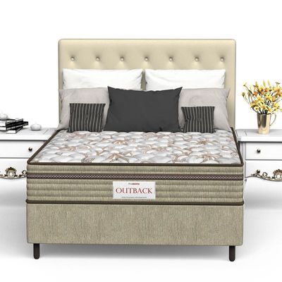 Conjunto Box Casal Mola Ensacada Prodormir Outback New Marrom
