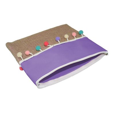 Necessaire de Juta Le Zalike Lilás