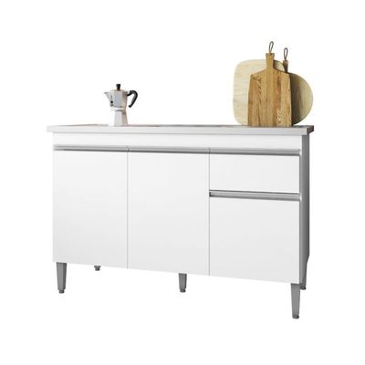 Balcão De Cozinha 2 Portas Oxford Branco