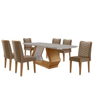 Mesa De Jantar 6 Lugares Retangular Rufato Alvorada