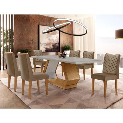 Mesa De Jantar 6 Lugares Retangular Rufato Alvorada