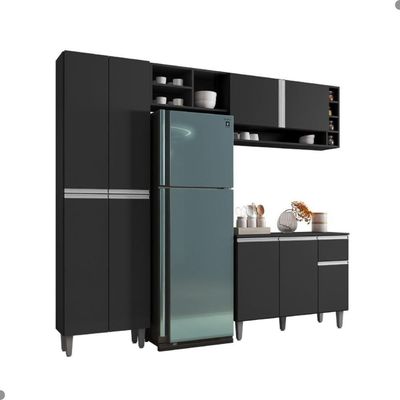 Cozinha Compacta Atlanta Preto Fosco