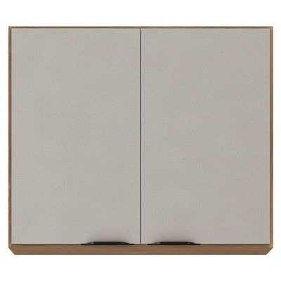 Armário Aéreo Para Cozinha Firenze 2 Portas Amêndola Touch Nude Prime Tx - Demóbile