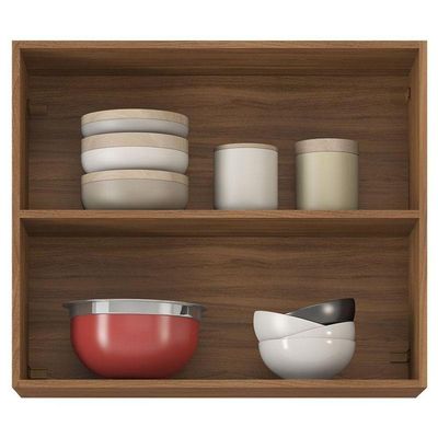 Armário Aéreo Para Cozinha Firenze 2 Portas Amêndola Touch Nude Prime Tx - Demóbile
