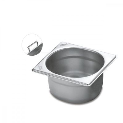 Cuba Tramontina 1/6 em Aço Inox com Alças Moveis Profundidade 65 mm - Aço 304