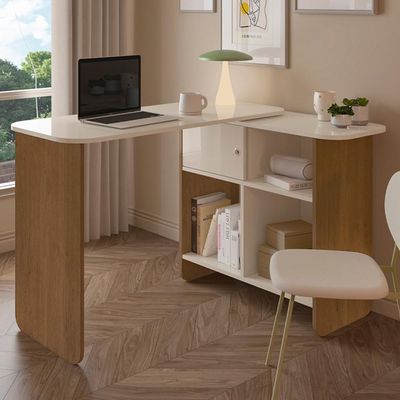 Mesa Escrivaninha Giratoria 3 Em 1 Cinamomo Off White Arly