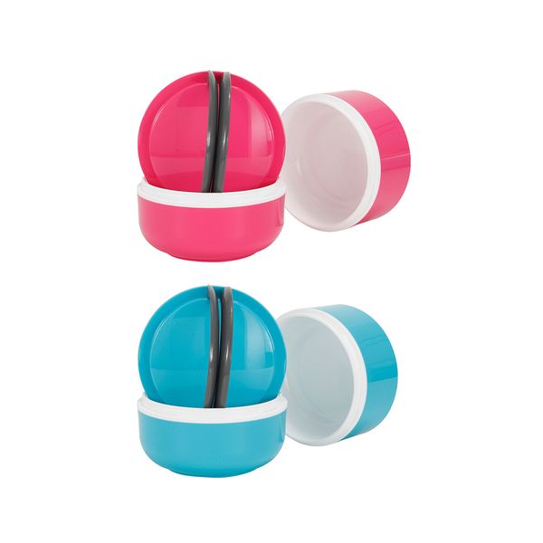 Marmita Redonda em Plástico com 2 Divisórias Le Color - Item Sortido Marmita Redonda em Plástico com 2 Divisórias Le Color - Item Sortido