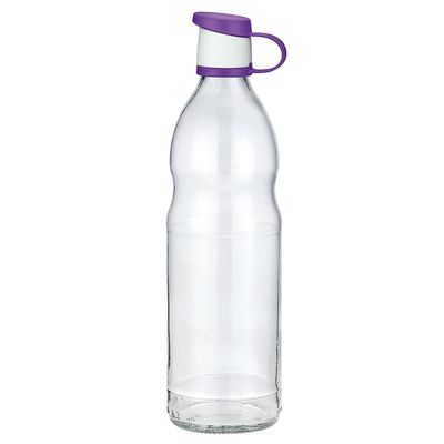 Garrafa de Vidro Le Silhuete Com Tampa Azul 1L