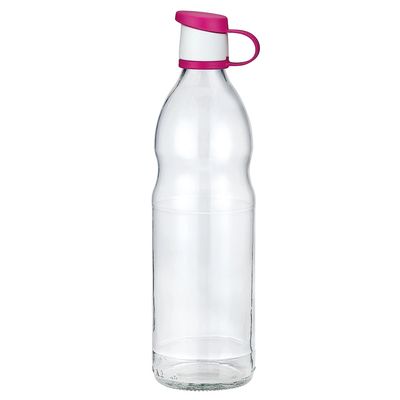 Garrafa de Vidro Le Silhuete Com Tampa Azul 1L