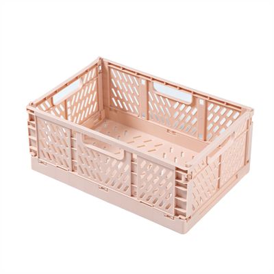 Cesto Organizador Le em Plástico Rosa Dobrável 30,5x20,3x12,5cm